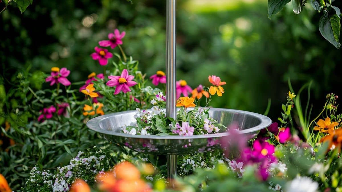 Un pot suspendu à l’envers a surpris tout le voisinage (et ça marche)